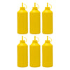 REGENT ROUND PLASTIC SAUCE BOTTLE YELLOW 6 PACK, (1LT)