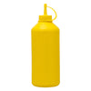 REGENT ROUND PLASTIC SAUCE BOTTLE YELLOW 6 PACK, (1LT)