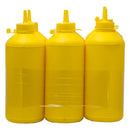 REGENT ROUND PLASTIC SAUCE BOTTLE YELLOW 6 PACK, (1LT)