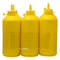 REGENT ROUND PLASTIC SAUCE BOTTLE YELLOW 6 PACK, (1LT)