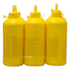 REGENT ROUND PLASTIC SAUCE BOTTLE YELLOW 6 PACK, (1LT)