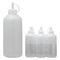 REGENT ROUND PLASTIC SAUCE BOTTLE WHITE 6 PACK, (1LT)