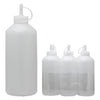 REGENT ROUND PLASTIC SAUCE BOTTLE WHITE 6 PACK, (1LT)