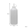 REGENT ROUND PLASTIC SAUCE BOTTLE WHITE 6PK, 1LT
