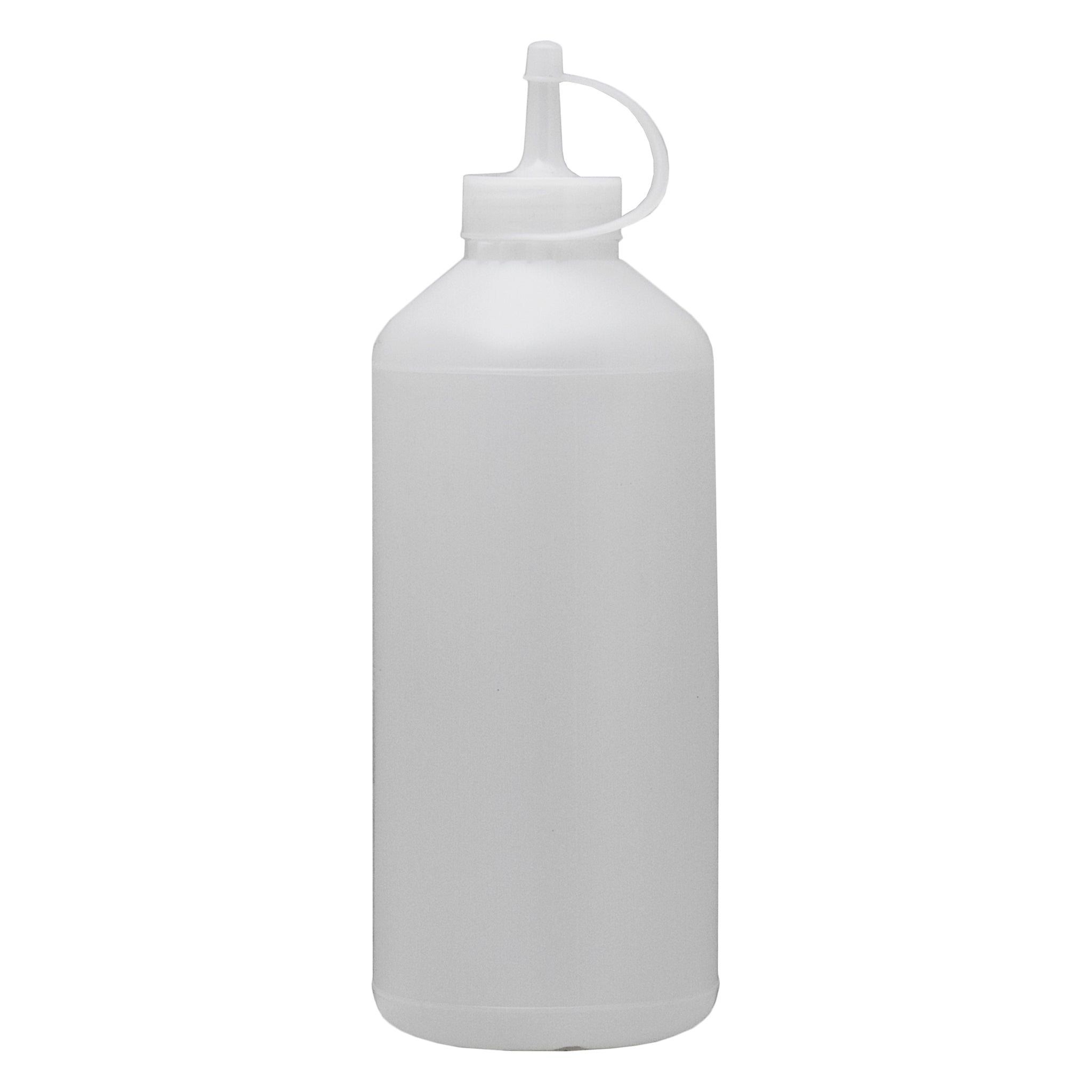 REGENT ROUND PLASTIC SAUCE BOTTLE WHITE 6PK, 1LT