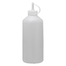 REGENT ROUND PLASTIC SAUCE BOTTLE WHITE 6 PACK, (1LT)