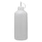 REGENT ROUND PLASTIC SAUCE BOTTLE WHITE 6 PACK, (1LT)