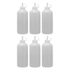 REGENT ROUND PLASTIC SAUCE BOTTLE WHITE 6PK, 1LT
