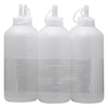 REGENT ROUND PLASTIC SAUCE BOTTLE WHITE 6 PACK, (1LT)