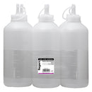 REGENT ROUND PLASTIC SAUCE BOTTLE WHITE 6PK, 1LT