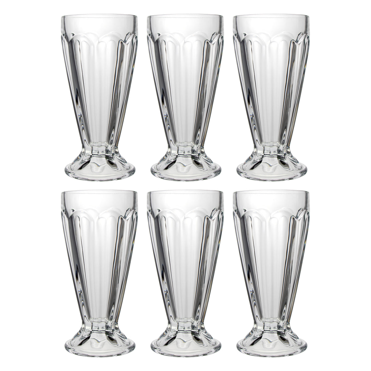 REGENT SODA/MILKSHAKE GLASSES 6PK, 400ML
