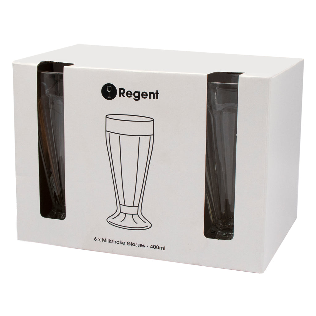 REGENT SODA/MILKSHAKE GLASSES 6PK, 400ML