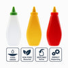 REGENT PLASTIC FLAT SQUEEZE BOTTLES ASST. COLOURS WITH CAPS 3PK, 500ML