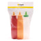 REGENT PLASTIC FLAT SQUEEZE BOTTLES ASST. COLOURS WITH CAPS 3 PACK, 500ML (140X80X215MM)