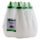 REGENT PLASTIC FLAT SQUEEZE BOTTLE NATURAL WITH GREEN WITCH HAT CAP 6 PACK, 500ML (140X80X215MM)