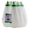 REGENT PLASTIC FLAT SQUEEZE BOTTLE NATURAL WITH GREEN WITCH HAT CAP 6 PACK, 500ML (140X80X215MM)
