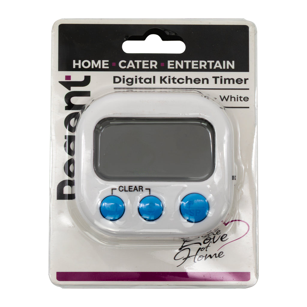 REGENT KITCHEN TIMER DIGITAL ABS WHITE, 70X65MM