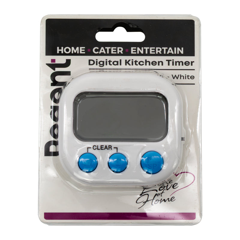 REGENT KITCHEN TIMER DIGITAL ABS WHITE, 70X65MM