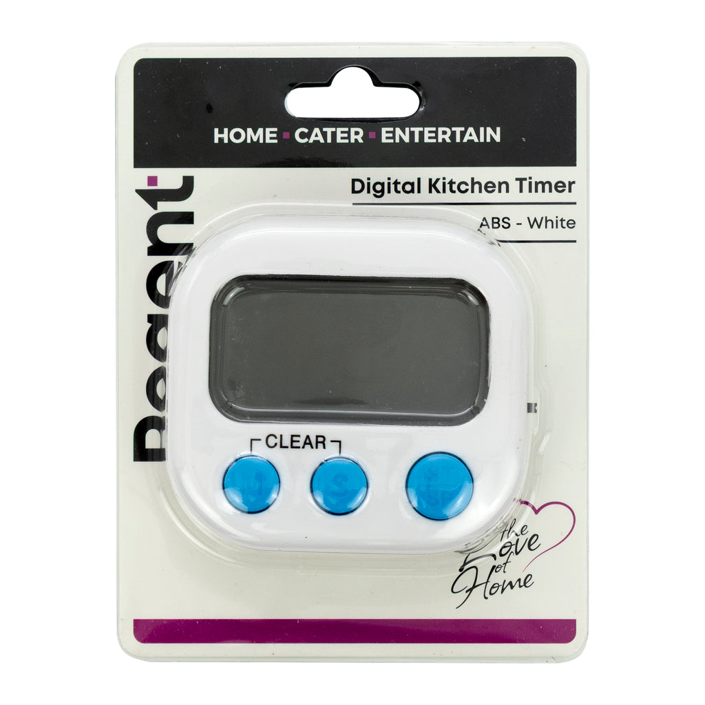 REGENT KITCHEN TIMER DIGITAL ABS WHITE, 70X65MM