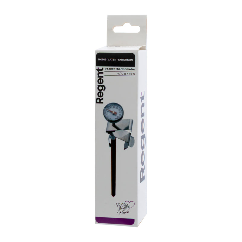 REGENT POCKET THERMOMETER -10DEG. C TO +110 DEG. C WITH COVER AND CLIP