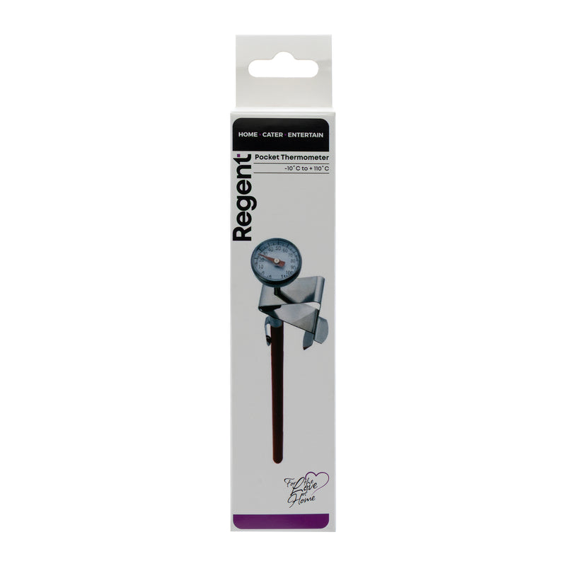 REGENT POCKET THERMOMETER -10DEG. C TO +110 DEG. C WITH COVER AND CLIP