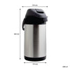 REGENT VACUUM AIRPOT DOUBLE WALL PUMP ACTION ST STEEL, 4LT