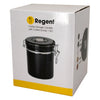 REGENT COFFEE AIRTIGHT STORAGE CANISTER STAINLESS STEEL BLACK, 1.5L