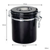 REGENT COFFEE AIRTIGHT STORAGE CANISTER STAINLESS STEEL BLACK, 1.5L