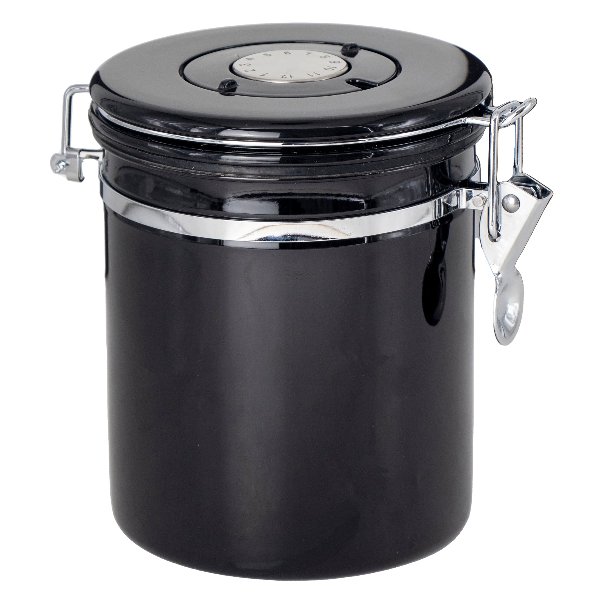 REGENT COFFEE AIRTIGHT STORAGE CANISTER STAINLESS STEEL BLACK, 1.5L