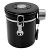 REGENT COFFEE AIRTIGHT STORAGE CANISTER STAINLESS STEEL BLACK, 1.5L
