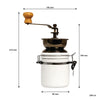 REGENT COFFEE GRINDER WITH WHITE CERAMIC HERMETIC STORAGE CANISTER, 250ML