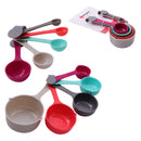 REGENT BAKEWARE MEASURING CUPS & SPOONS COLOURED PLASTIC 10PCE SET, (194X105X50MM l 138X42X40MM)