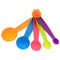 REGENT BAKEWARE MEASURING SPOON PLASTIC 5 PIECE SET COLOURS, (140X40X30MM)