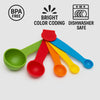 REGENT BAKEWARE MEASURING SPOON PLASTIC 5 PIECE SET COLOURS