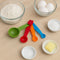REGENT BAKEWARE MEASURING SPOON PLASTIC 5 PIECE SET COLOURS