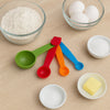 REGENT BAKEWARE MEASURING SPOON PLASTIC 5 PIECE SET COLOURS
