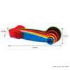 REGENT BAKEWARE MEASURING SPOON PLASTIC 5 PIECE SET COLOURS, (140X40X30MM)