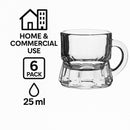 REGENT TOT GLASS WITH HANDLE 6 PACK, (25ML)