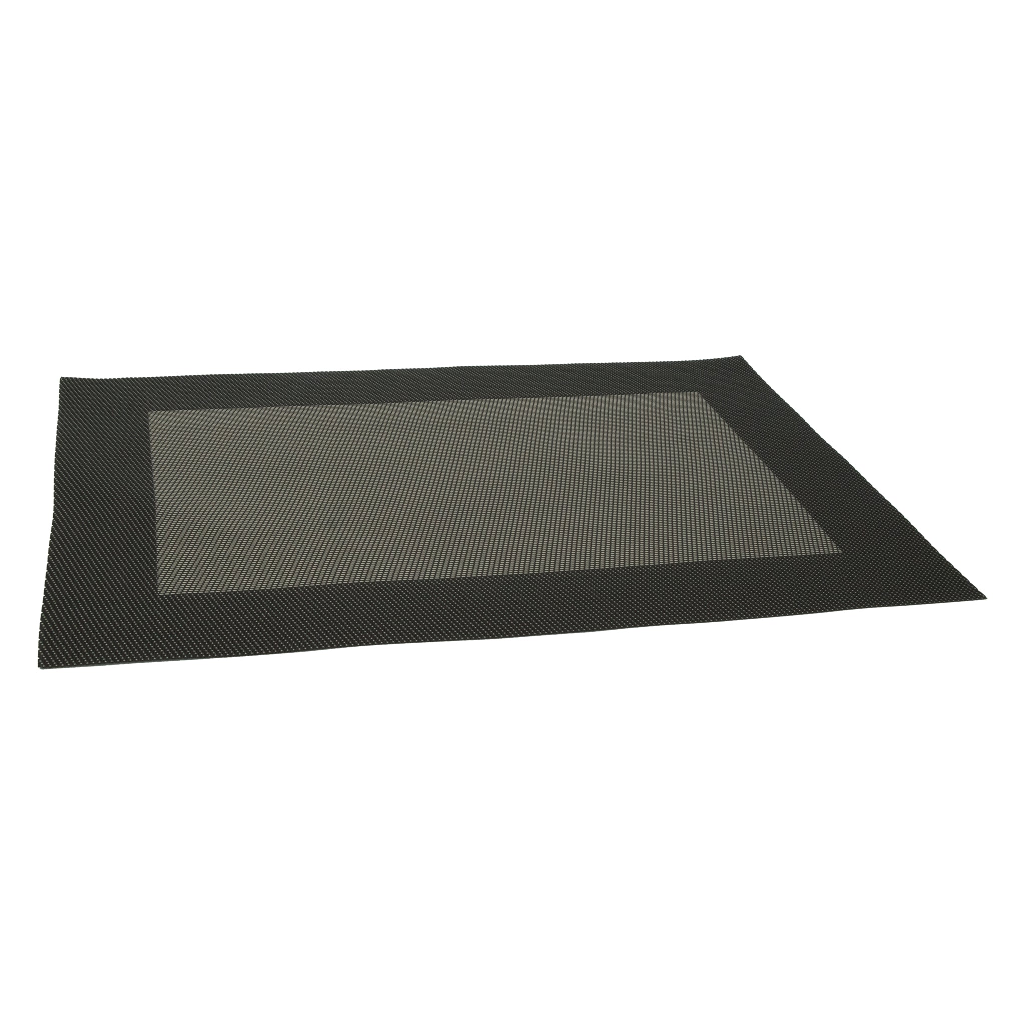 REGENT PLACE MATS WOVEN PVC BROWN WITH BORDER, 300X450MM