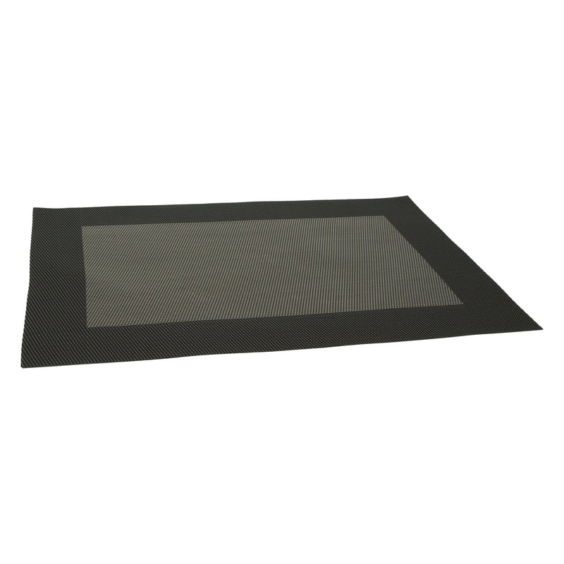 REGENT PLACE MATS WOVEN PVC BROWN WITH BORDER, 300X450MM