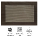 REGENT PLACE MATS WOVEN PVC BROWN WITH BORDER, 300X450MM