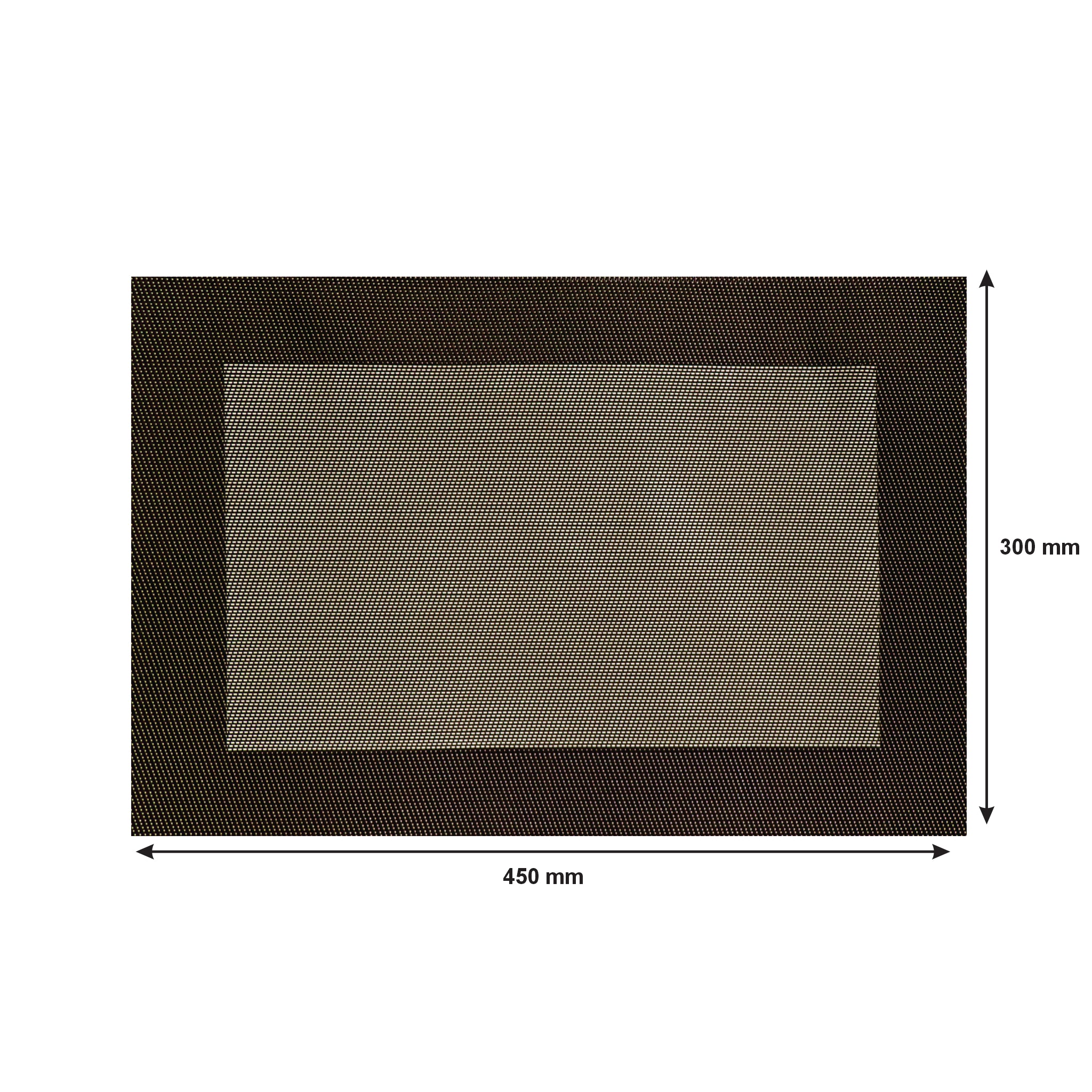 REGENT PLACE MATS WOVEN PVC BROWN WITH BORDER, 300X450MM