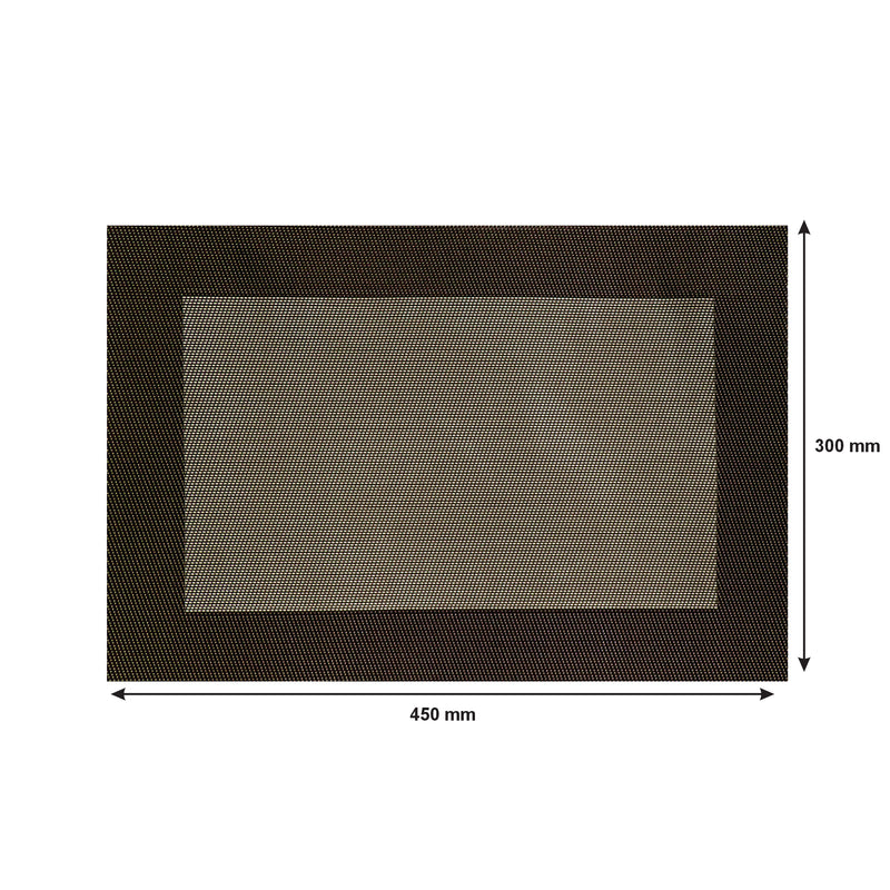 REGENT PLACE MATS WOVEN PVC BROWN WITH BORDER, 300X450MM