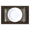REGENT PLACE MATS WOVEN PVC BROWN WITH BORDER, 300X450MM