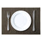REGENT PLACE MATS WOVEN PVC NEW CAMEL/BLACK, 300X450MM