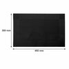 REGENT PLACE MATS WOVEN PVC BLACK WITH BORDER, 300X450MM