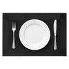 REGENT PLACE MATS WOVEN PVC BLACK WITH BORDER, 300X450MM