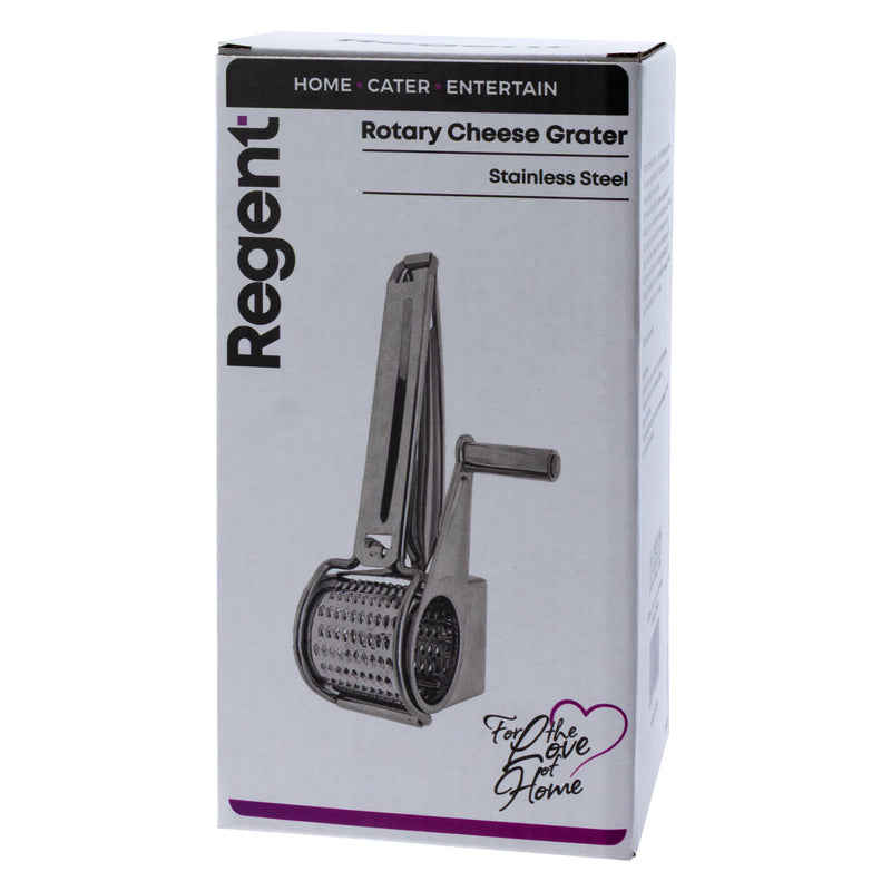 REGENT KITCHEN ROTARY CHEESE GRATER STAINLESS STEEL, 200MM