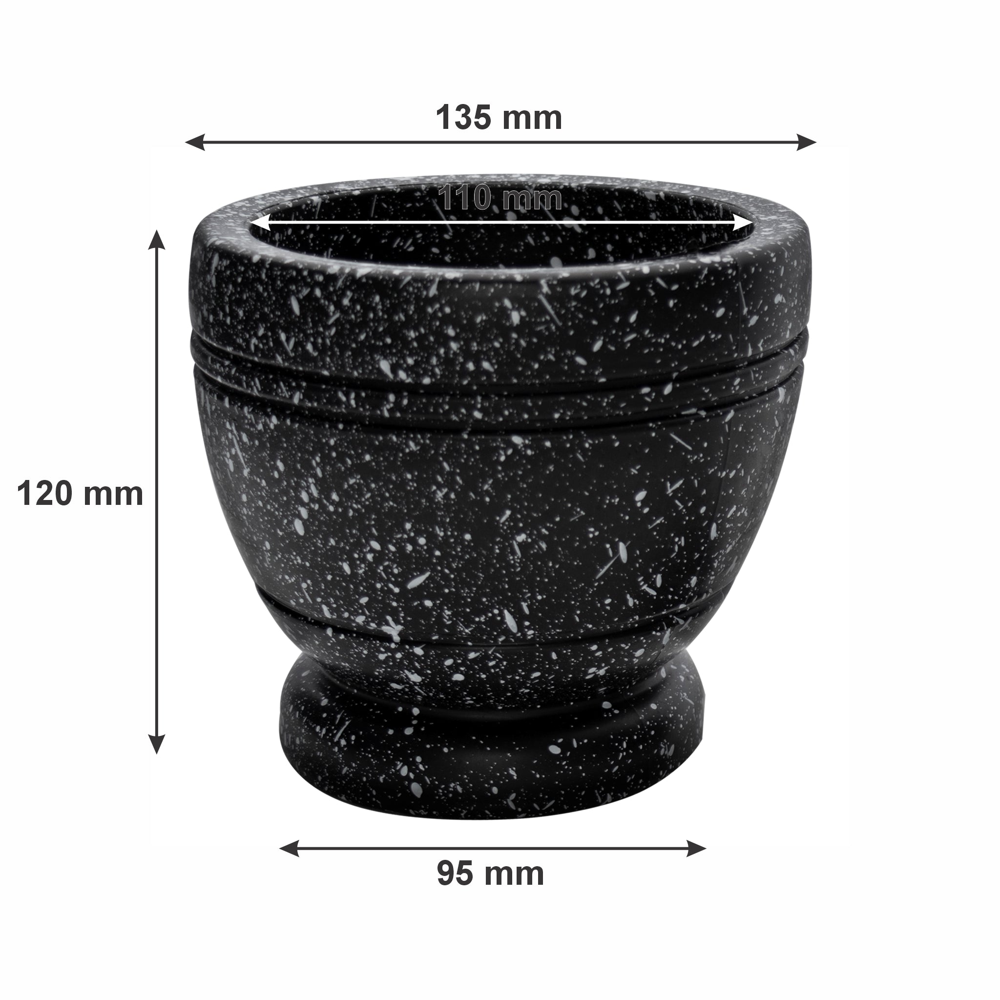 REGENT KITCHEN MORTAR AND PESTLE PLASTIC, 135MM DIA
