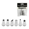 REGENT BAKEWARE PIPING NOZZLE STAINLESS STEEL 6PC
